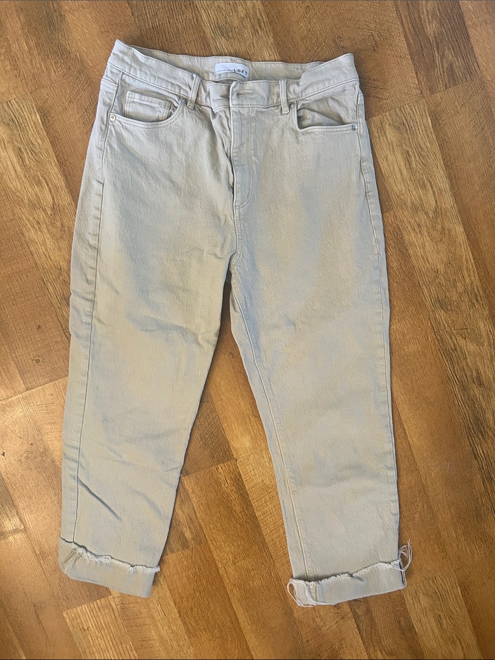 LOFT Cropped Light Beige Women's Jeans